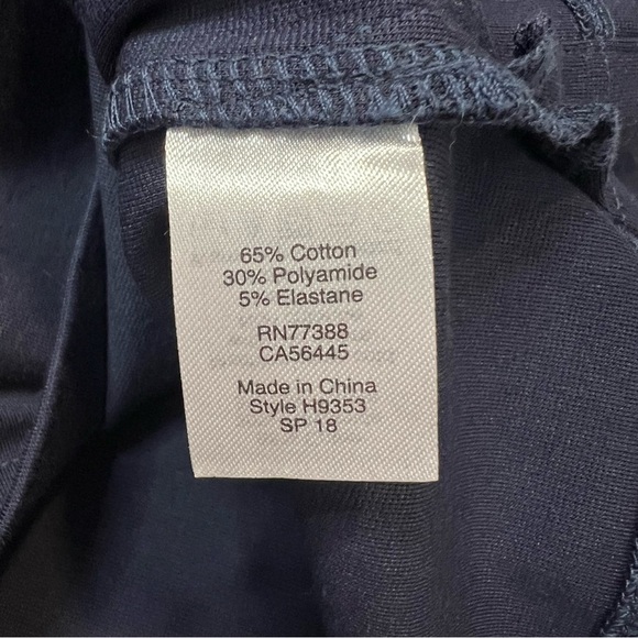 J. Crew Navy Blue Cotton-Blend Nautical-Style Lace-Up Knit Dress. Size XS. - Picture 7 of 10